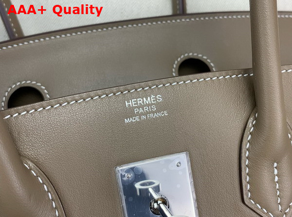 Hermes Shoulder Birkin 29 in Elephant Grey Swift Calfskin Replica