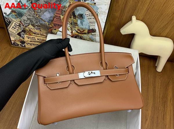 Hermes Shoulder Birkin 29 in Gold Brown Swift Calfskin Replica