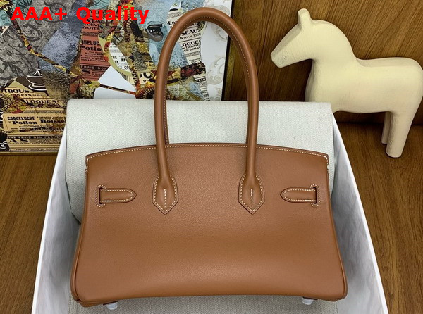 Hermes Shoulder Birkin 29 in Gold Brown Swift Calfskin Replica