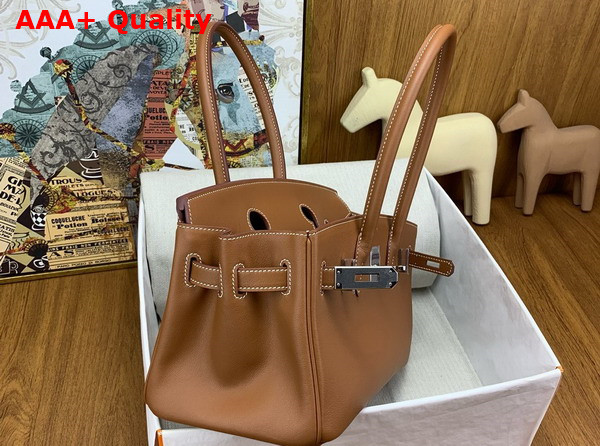 Hermes Shoulder Birkin 29 in Gold Brown Swift Calfskin Replica