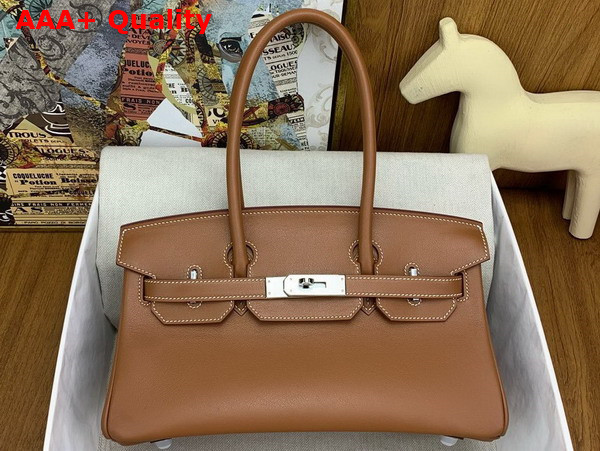 Hermes Shoulder Birkin 29 in Gold Brown Swift Calfskin Replica