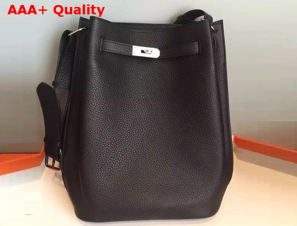 Hermes So Kelly Bag In Black Original Leather Replica