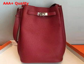 Hermes So Kelly Bag In Dark Red Original Leather Replica