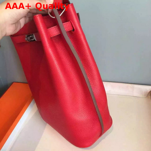 Hermes So Kelly Bag In Red Original Leather Replica