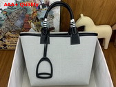 Hermes Steeple 25 Bag in H Canvas and Swift Calfskin with Removable Bag Bottom in Canvas Ecru and Noir Replica