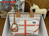 Hermes Steeple 25 Bag in Quadrige au Fil Motif and Swift Calfskin Replica