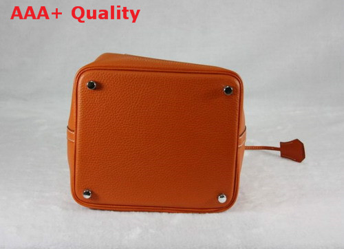 Hermes Togo Leather Picotin Bag Orange Replica