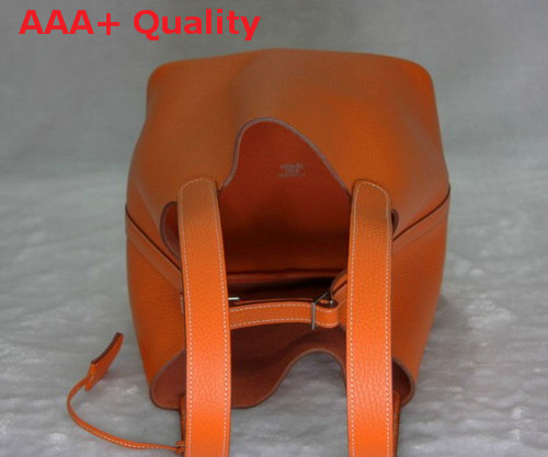 Hermes Togo Leather Picotin Bag Orange Replica