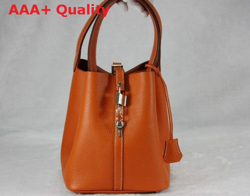 Hermes Togo Leather Picotin Bag Orange Replica