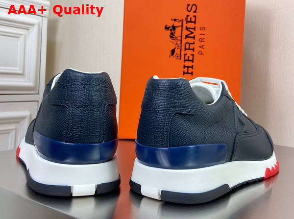 Hermes Trail Sneaker in Dark Blue Epsom Leather Replica