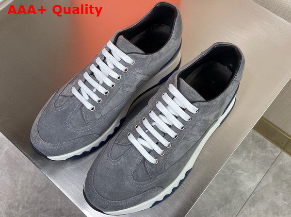 Hermes Trail Sneaker in Grey Suede Goatskin Replica