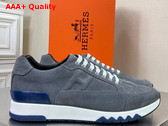 Hermes Trail Sneaker in Grey Suede Goatskin Replica