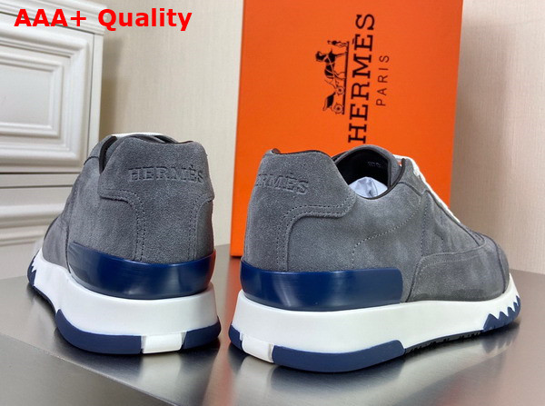 Hermes Trail Sneaker in Grey Suede Goatskin Replica