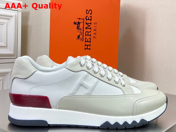 Hermes Trail Sneaker in White Calfskin Replica