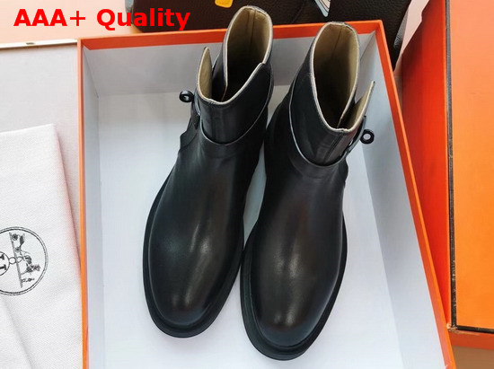 Hermes Veo Ankle Boot Noir Calfskin Replica