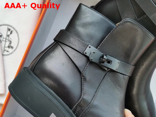 Hermes Veo Ankle Boot Noir Calfskin Replica