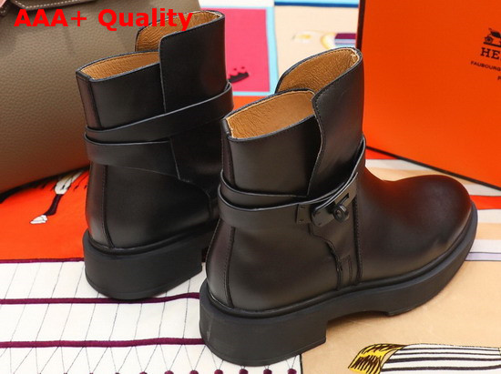 Hermes Veo Ankle Boot in Black Calfskin Replica