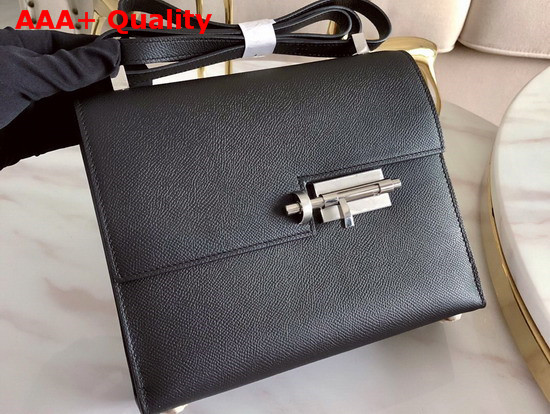 Hermes Verrou 21 Bag in Black Epsom Calfskin Hand Stitching Replica