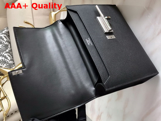 Hermes Verrou 21 Bag in Black Epsom Calfskin Hand Stitching Replica