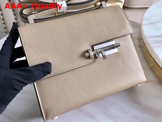 Hermes Verrou 21 Bag in Light Grey Epsom Calfskin Hand Stitching Replica