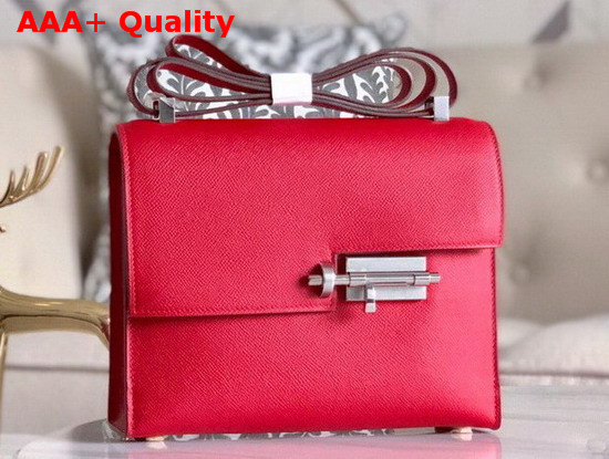 Hermes Verrou 21 Bag in Red Epsom Calfskin Hand Stitching Replica