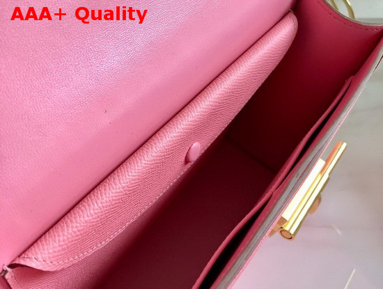 Hermes Verrou 21 Bag in Rose Azalee Epsom Calfskin Hand Stitching Replica