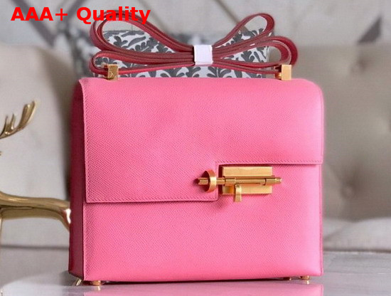 Hermes Verrou 21 Bag in Rose Azalee Epsom Calfskin Hand Stitching Replica