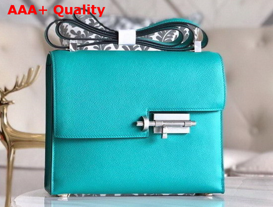 Hermes Verrou 21 Bag in Turquoise Epsom Calfskin Hand Stitching Replica