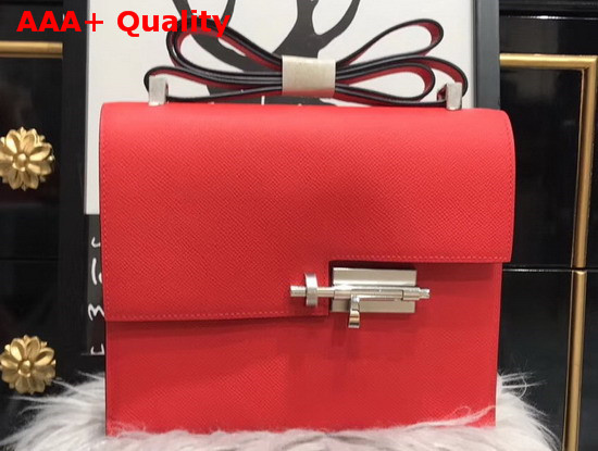 Hermes Verrou Bag in Red Epsom Calfskin Replica