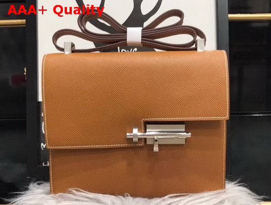 Hermes Verrou Bag in Tan Epsom Calfskin Replica