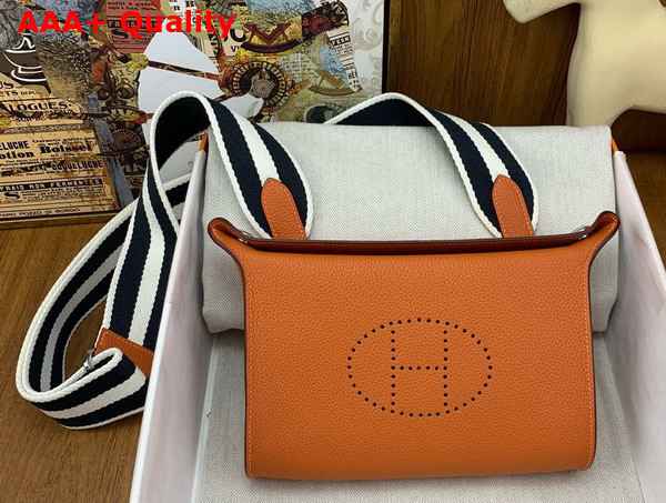 Hermes Videpoches Bag in Orange Togo Calfskin Replica