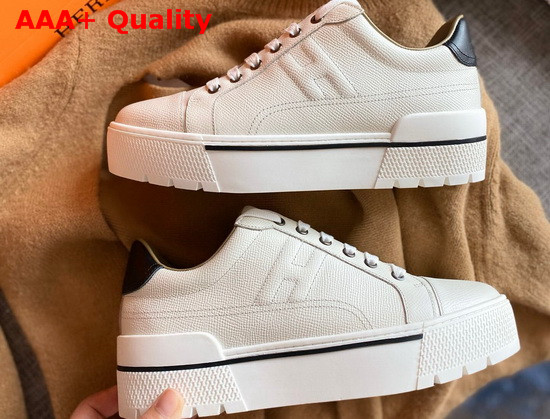 Hermes Voltage Sneaker in Beige Epsom Calfskin Replica