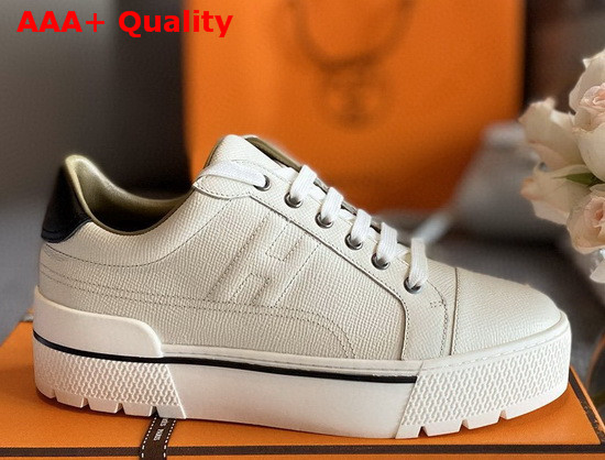 Hermes Voltage Sneaker in Beige Epsom Calfskin Replica