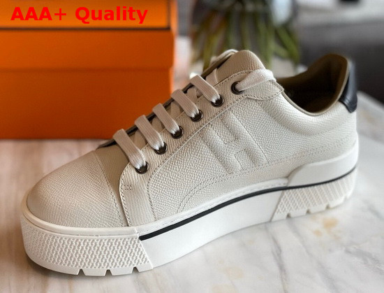 Hermes Voltage Sneaker in Beige Epsom Calfskin Replica