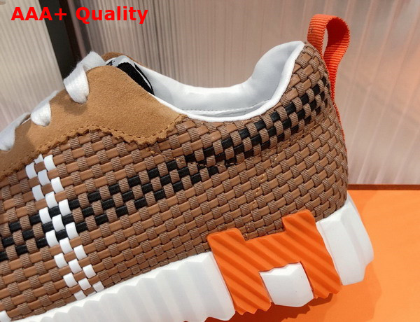 Hermes Woven Leather Sneaker in Brown for Women Replica