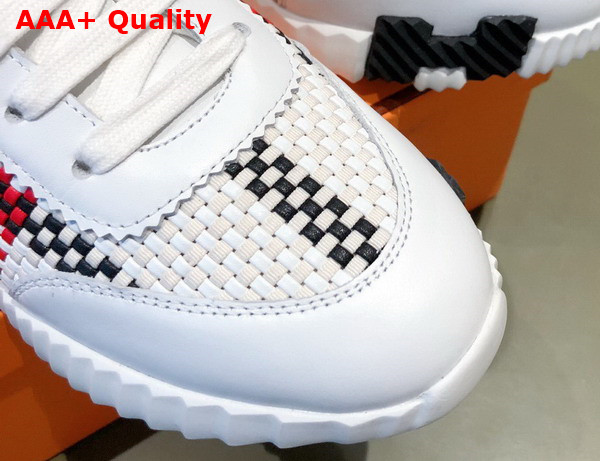 Hermes Woven Leather Sneaker in White for Women Replica