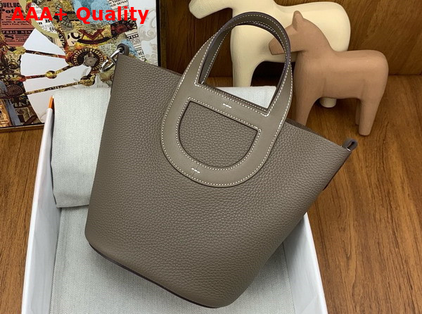 Hermes in The Loop Bag in Elephant Grey Togo Leather Replica