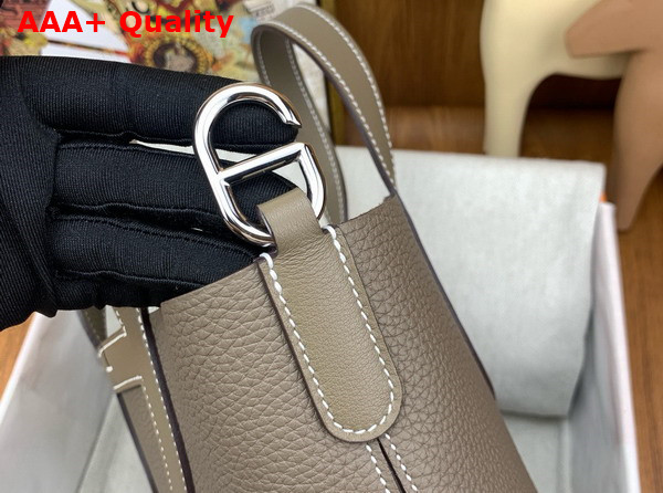 Hermes in The Loop Bag in Elephant Grey Togo Leather Replica