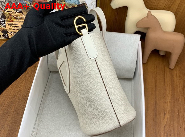 Hermes in The Loop Bag in Milk White Togo Leather Replica