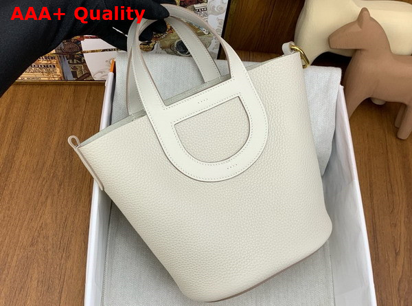 Hermes in The Loop Bag in Milk White Togo Leather Replica