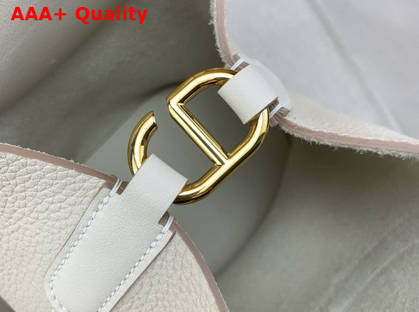 Hermes in The Loop Bag in Milk White Togo Leather Replica