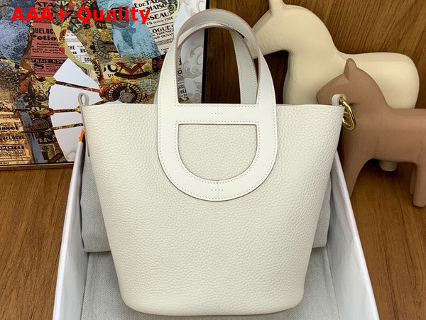 Hermes in The Loop Bag in Milk White Togo Leather Replica