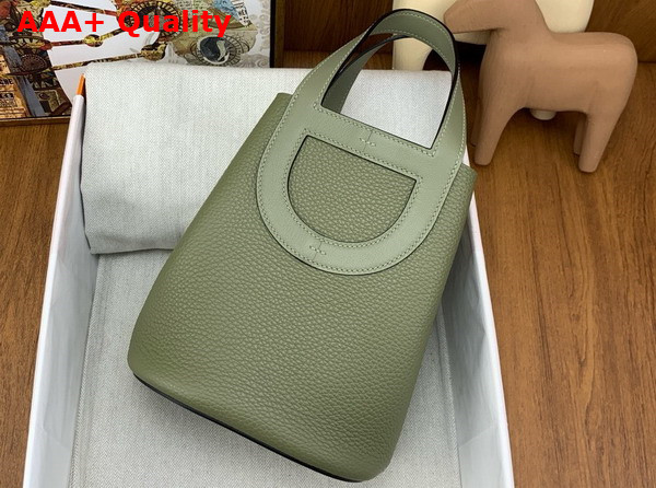 Hermes in The Loop Bag in Sage Green Togo Leather Replica