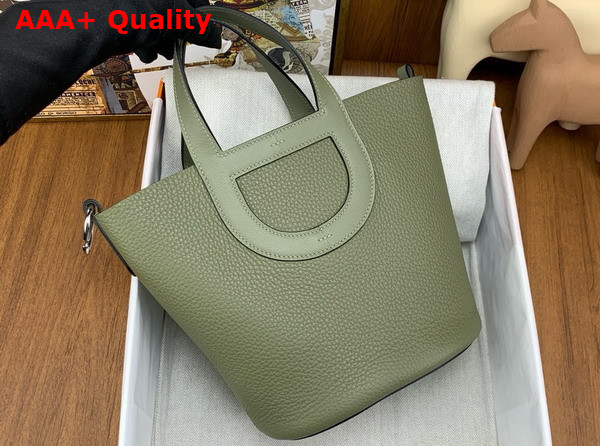 Hermes in The Loop Bag in Sage Green Togo Leather Replica