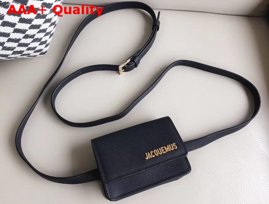 Jacquemus La Ceinture Bello Leather Belt Bag in Black Replica