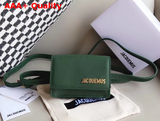 Jacquemus La Ceinture Bello Leather Belt Bag in Green Replica