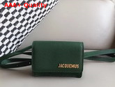 Jacquemus La Ceinture Bello Leather Belt Bag in Green Replica