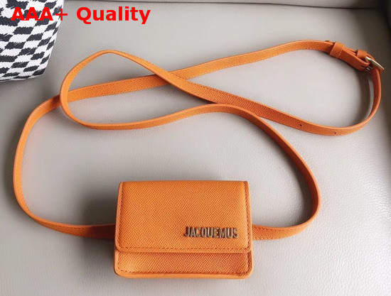 Jacquemus La Ceinture Bello Leather Belt Bag in Orange Replica