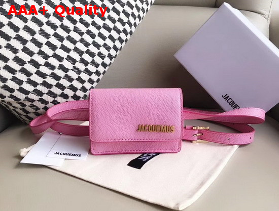 Jacquemus La Ceinture Bello Leather Belt Bag in Pink Replica