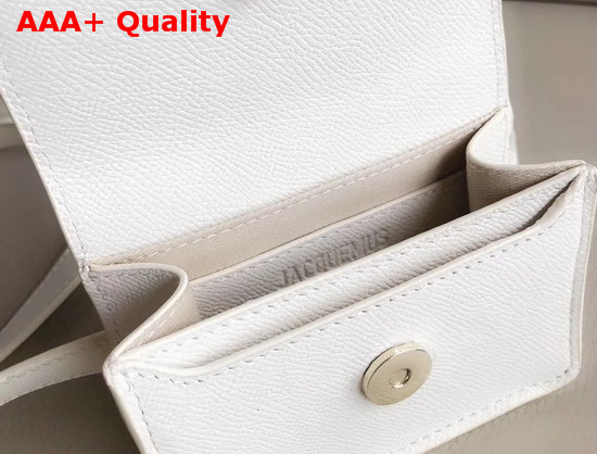 Jacquemus La Ceinture Bello Leather Belt Bag in White Replica